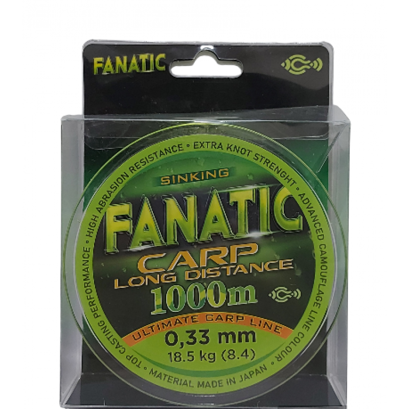 Fanatic-CARP, 1000m, Fluo Žuti, 0,33mm